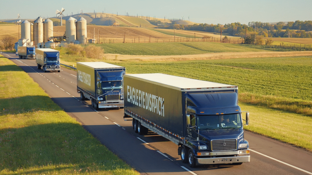 gen4 “a convoy of dry van trucks driving down a us highway in the midwest during the a 2, 13647697 (1) gen4 “a convoy of dry van trucks driving down a us highway in the midwest during the a 2, 13647697 (1)
